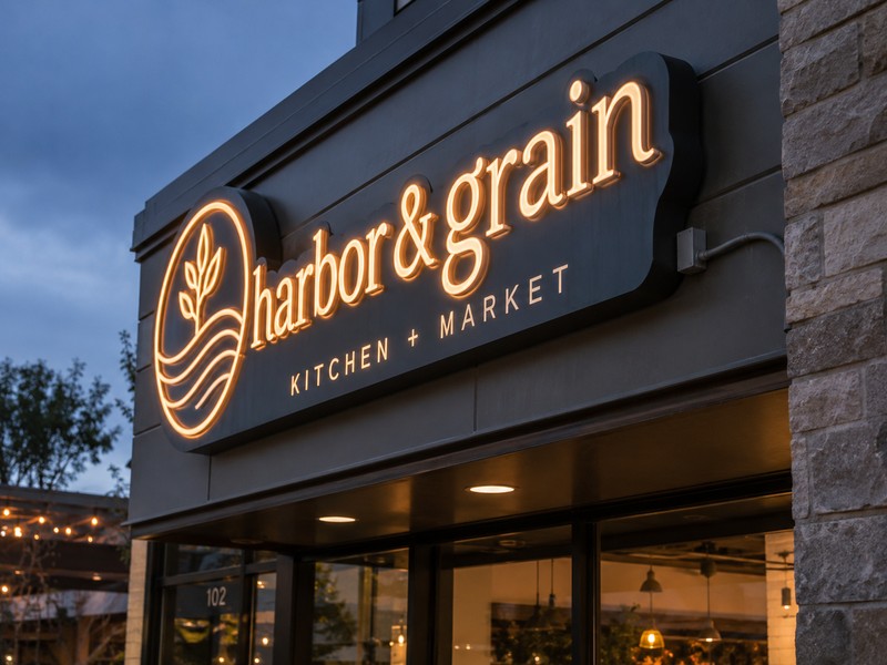 Outdoor custom LED neon sign with waterproof construction, power planning and commercial mounting requirements