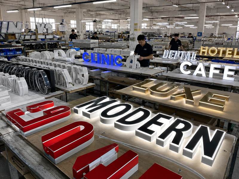 Channel letter manufacturing capacity for sign shops outsourcing overflow and complex projects