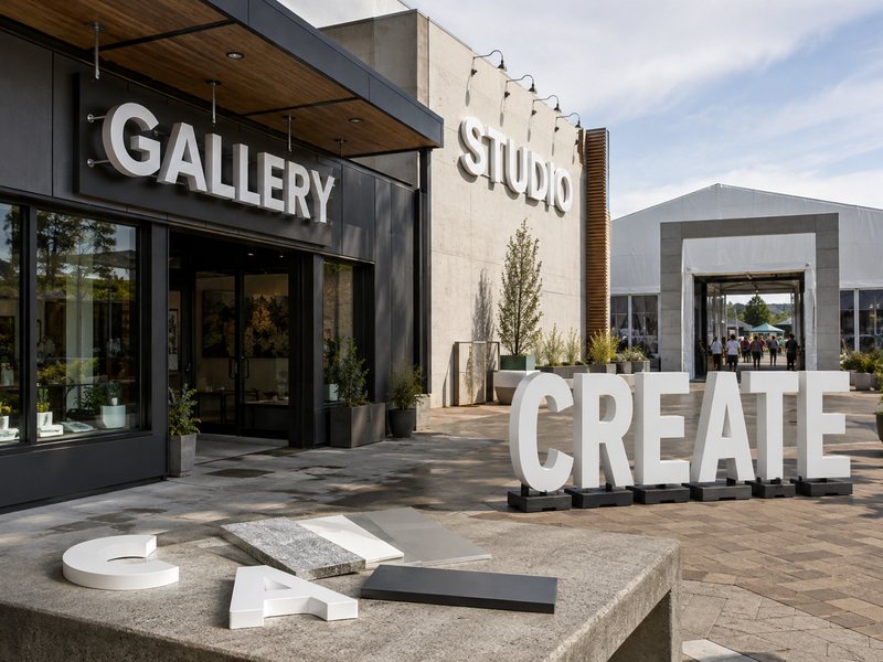 PVC and foam letters compared for sheltered and exposed outdoor signage applications