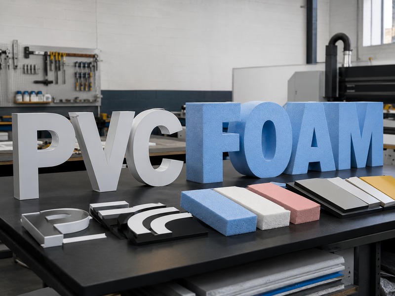 PVC letters vs foam letters comparison for custom dimensional signage