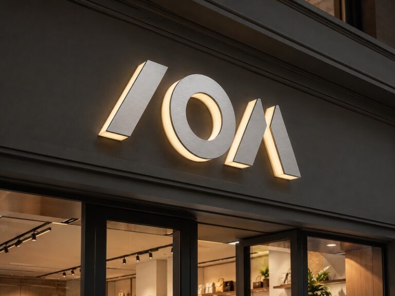 Correct side-lit channel letters with opaque metal faces and illuminated acrylic returns
