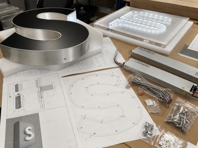 Channel letter and acrylic LED logo installation and project planning comparison