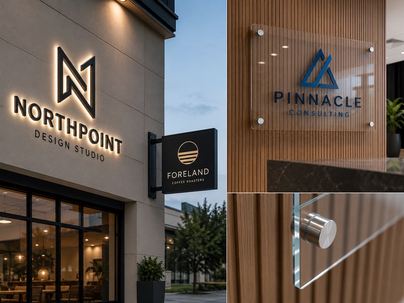 Commercial sign mounting methods for custom illuminated and non-illuminated signs