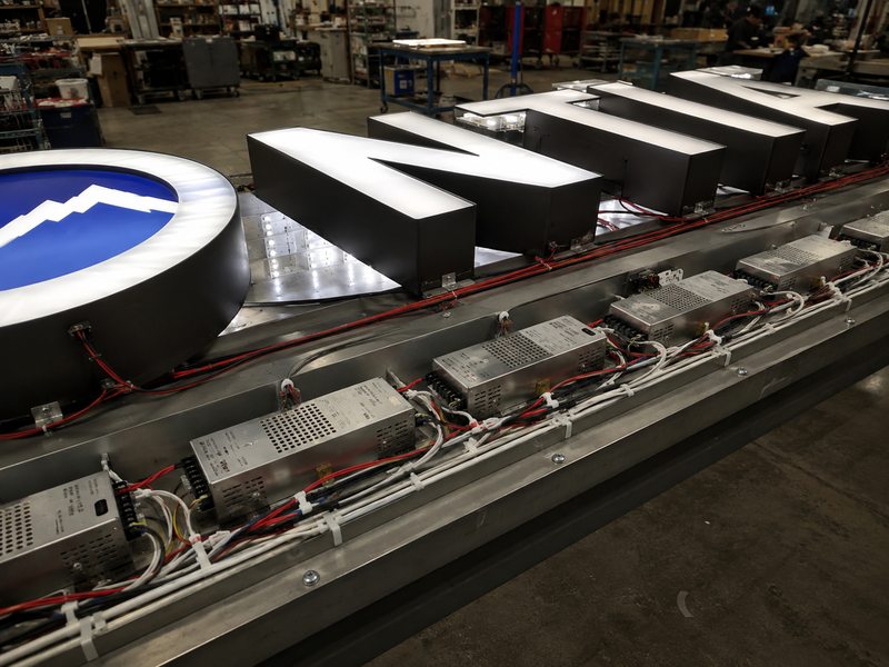 Multiple power supplies sized for large LED channel letters
