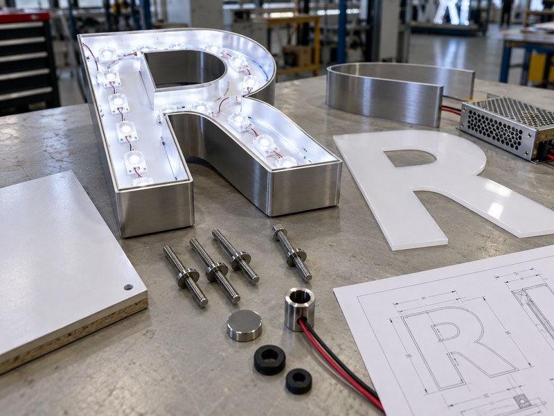 Sign materials lighting electrical and mounting details that affect quotation cost