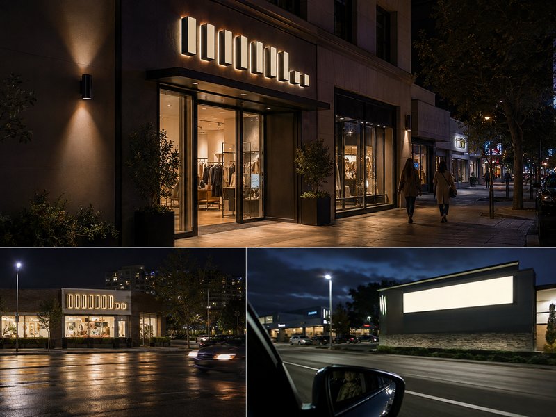 Channel letters and light boxes compared for storefront visibility and branding