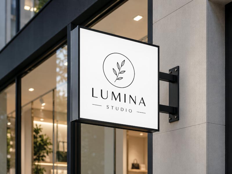 Square LED blade signs