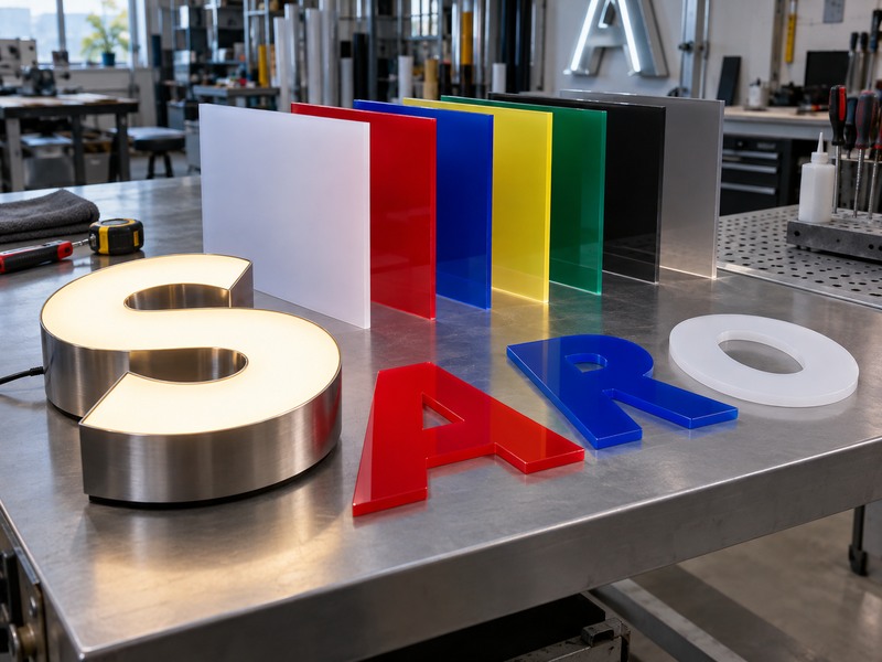 Translucent acrylic materials used for illuminated channel letter faces