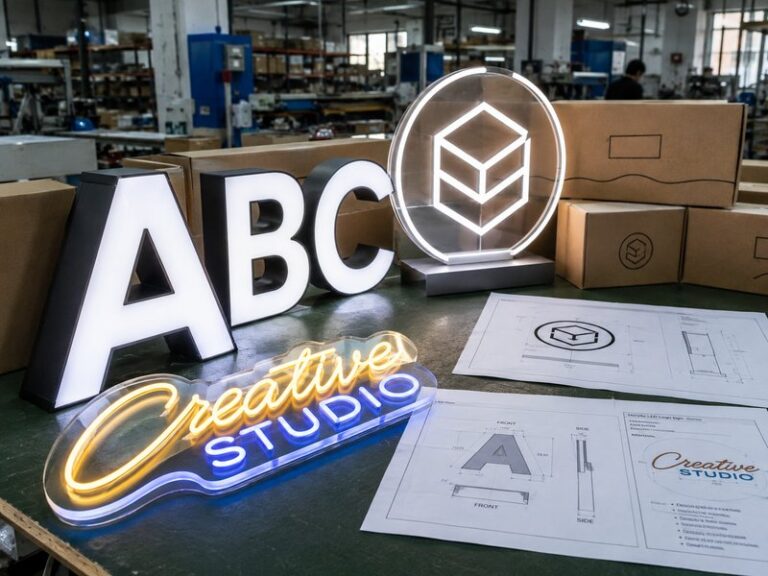 White-label sign manufacturing for advertising agencies with custom illuminated signage